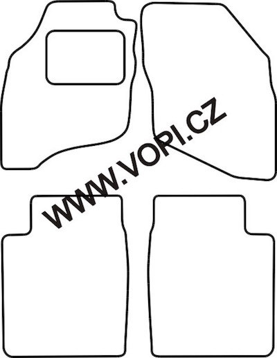Textil-Autoteppiche Honda Jazz 2002 - 10/2008 Carfit (1735)